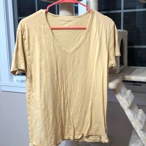 yellow american eagle shirt